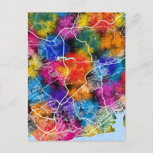 Kaart van Kobe Japan (Voorkant)