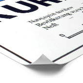 Kaart van Koerdistan Poster (Hoek)