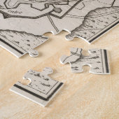 kaart van Kopenhagen Denemarken (1764) Legpuzzel (Zijkant)