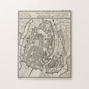 kaart van Kopenhagen Denemarken (1764) Legpuzzel
