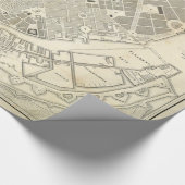  kaart van Kopenhagen Denemarken Uitbreidingen Cadeaupapier (Hoek)