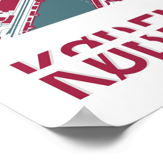 Kaart van Kopenhagen Poster (Hoek)