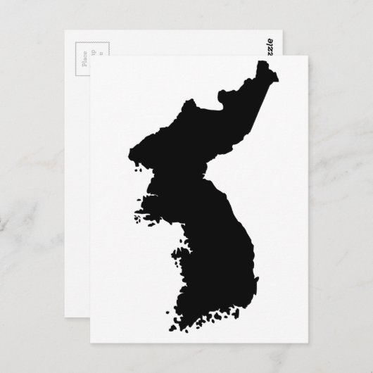 Kaart van Korea (Voorkant / Achterkant)