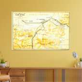  kaart van Korinthe Griekenland (1894) Canvas Afdruk (Insitu (Woonkamer))