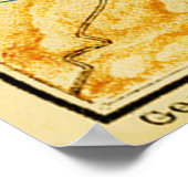  kaart van Korinthe Griekenland (1894) Poster (Hoek)