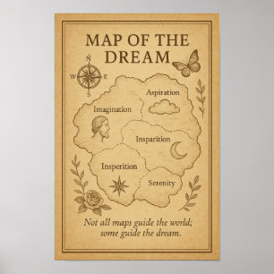 "Kaart van Kracht"  Inspirerend Wall Art P Poster