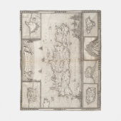 kaart van Kreta Griekenland (1680) Fleece Deken (Voorkant)