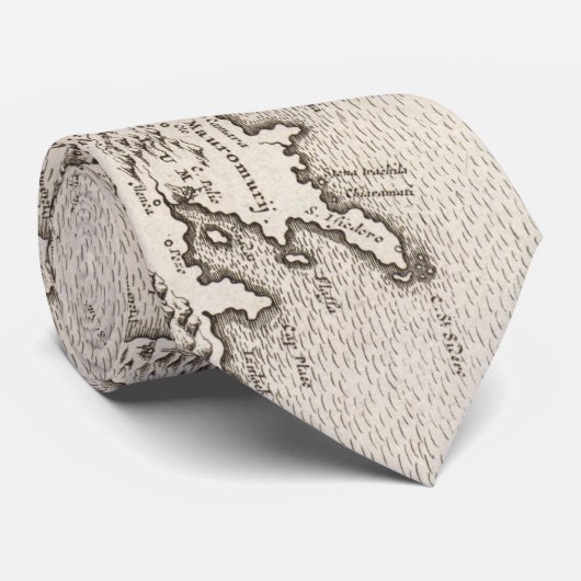  kaart van Kreta Griekenland (1680) Stropdas (Opgerold)