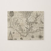  kaart van kustgebied North Carolina (1590) Legpuzzel (Horizontaal)
