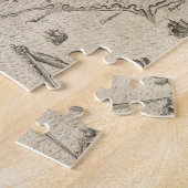  kaart van kustgebied North Carolina (1590) Legpuzzel (Zijkant)