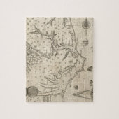  kaart van kustgebied North Carolina (1590) Legpuzzel (Verticaal)