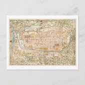  kaart van Kyoto Briefkaart (Voorkant)