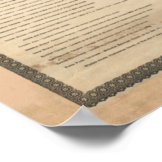  kaart van La Crosse WI (1874) Poster (Hoek)