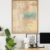  kaart van La Crosse WI (1874) Poster (Thuiskantoor)