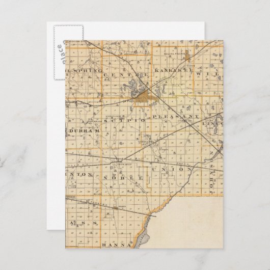 Kaart van La Porte County (Voorkant / Achterkant)