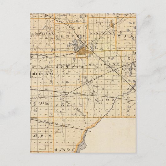 Kaart van La Porte County (Voorkant)