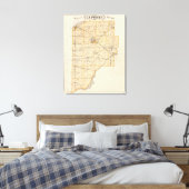 Kaart van La Porte County Canvas Afdruk (Insitu (Slaapkamer))