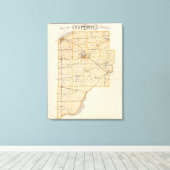 Kaart van La Porte County Canvas Afdruk (Insitu (Houten vloer))