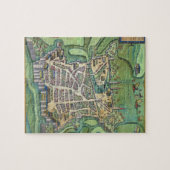 Kaart van La Rochelle uit "Civitates Orbis Terraru Legpuzzel (Horizontaal)