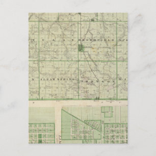 Kaart van Lagrange County met La Grange, Lima