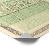 Kaart van Lagrange County met La Grange, Lima Poster (Hoek)