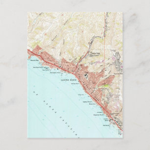 kaart van Laguna Beach California (1965)