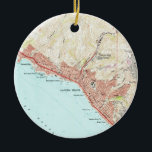 kaart van Laguna Beach California (1965) Keramisch Ornament<br><div class="desc">Dit is een  kaart van Laguna Beach California,  oorspronkelijk geproduceerd in 1965.</div>