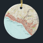 kaart van Laguna Beach California (1965) Keramisch Ornament<br><div class="desc">Dit is een  kaart van Laguna Beach California,  oorspronkelijk geproduceerd in 1965.</div>
