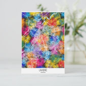 Kaart van Lahore Pakistan (Staand voorkant)