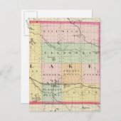 Kaart van Lake County, Michigan (Voorkant / Achterkant)