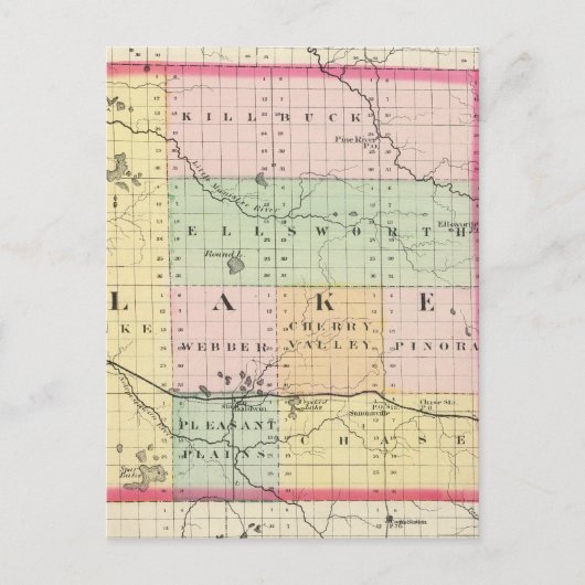 Kaart van Lake County, Michigan (Voorkant)