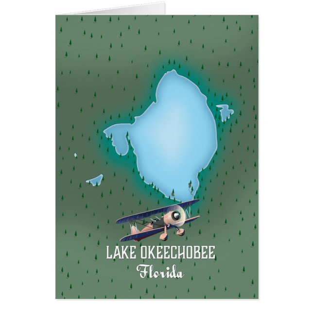 Kaart van Lake Okeechobee Florida. (Voorkant)