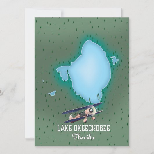 Kaart van Lake Okeechobee Florida. (Voorkant)