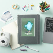 Kaart van Lake Okeechobee Florida. Sticker (iPad Cover)