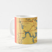 Kaart van Lake Texoma Koffiemok (Voorkant links)