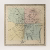  kaart van Lancaster PA (1864) Legpuzzel (Verticaal)