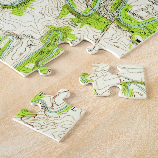  kaart van Lancaster Pennsylvania (1956) Legpuzzel (Zijkant)