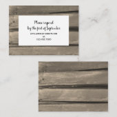 Kaart van landelijke Barn Wood Wedding RSVP Respon (Voorkant / Achterkant)