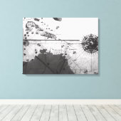 Kaart van landen canvas afdruk (Insitu (Houten vloer))