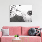 Kaart van landen canvas afdruk (Insitu (Woonkamer))