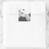 Kaart van landen vierkante sticker (Tas)