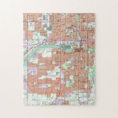 kaart van Lansing Michigan (1965) Legpuzzel (Verticaal)