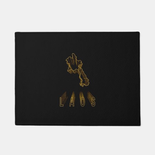 Kaart van Laos, Gold Map Deurmat (Voorkant)