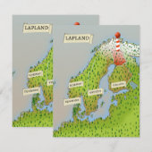 Kaart van Lapland (Voorkant / Achterkant)