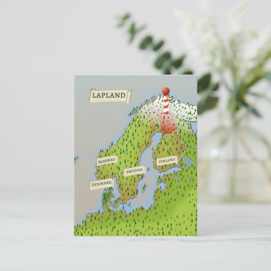 Kaart van Lapland (Staand voorkant)