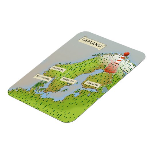 Kaart van Lapland Magneet (Linkerzijde)
