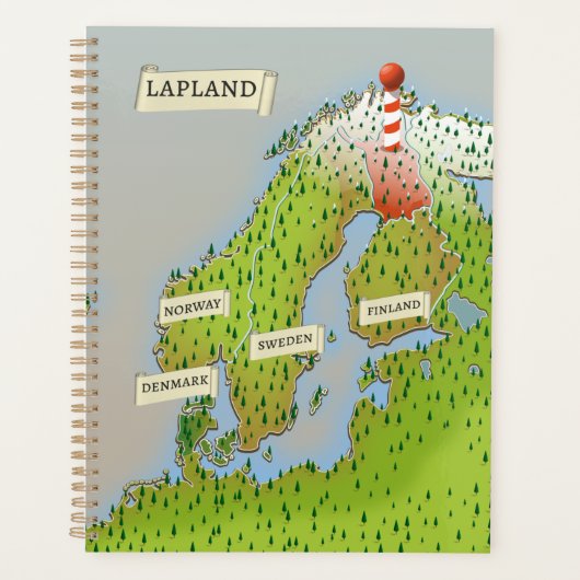 Kaart van Lapland Planner (Voorkant)