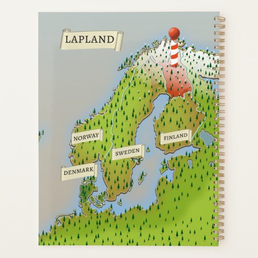 Kaart van Lapland Planner (Achterkant)