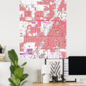  kaart van Las Vegas Nevada (1967) 2 Poster (Thuiskantoor)