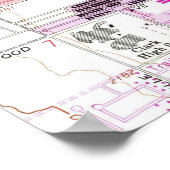  kaart van Las Vegas Nevada (1967) 3 Poster (Hoek)